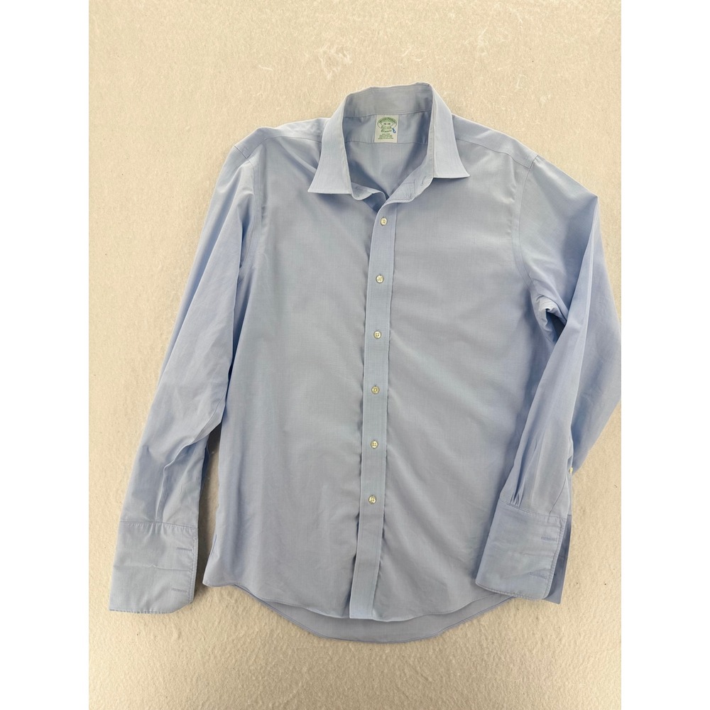 Brooks Brothers - Dress Shirt Non-Iron Supima Cotton - Light Blue - 16 34 - Mens